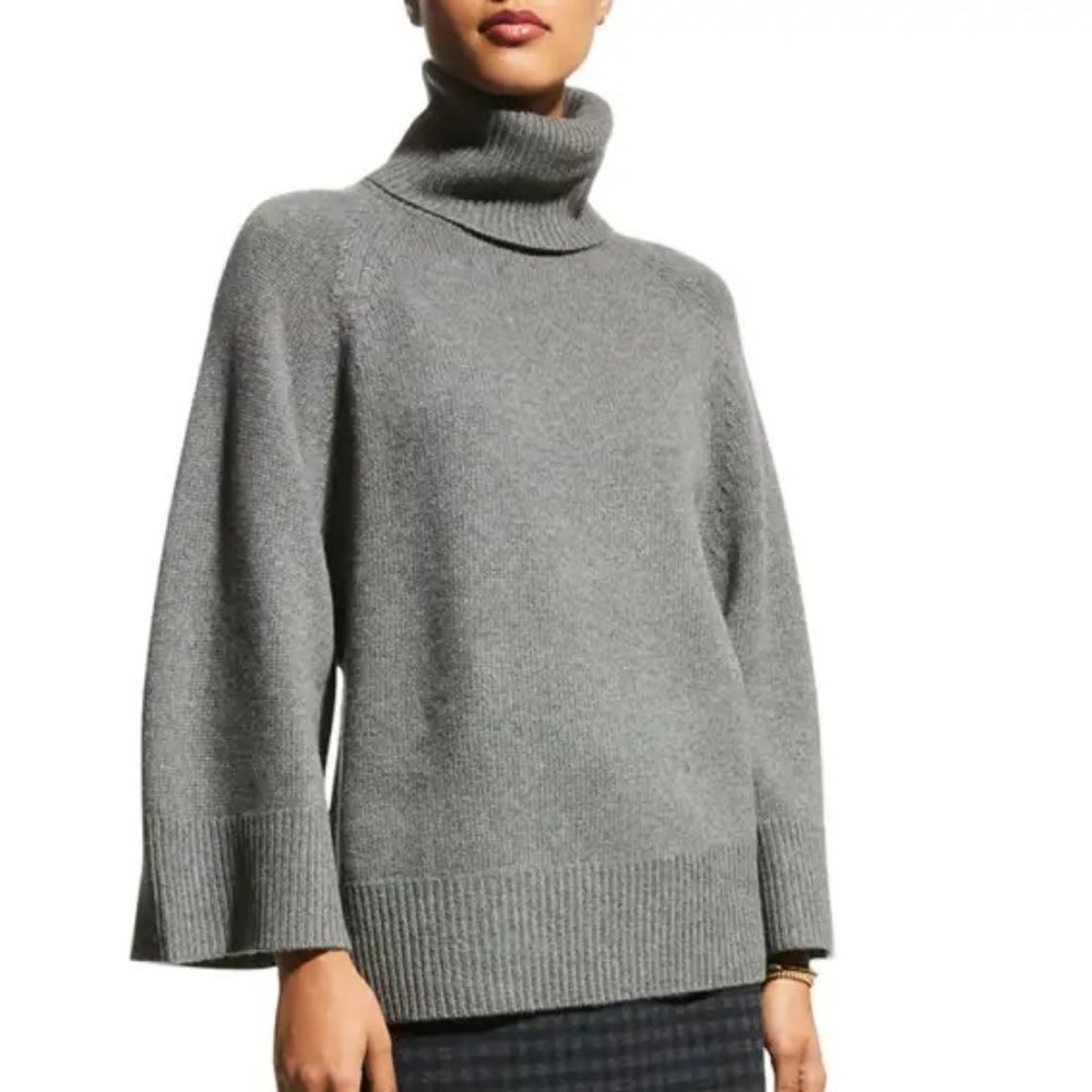 Theory Cashmere and Wool Airy Turtleneck Sweater